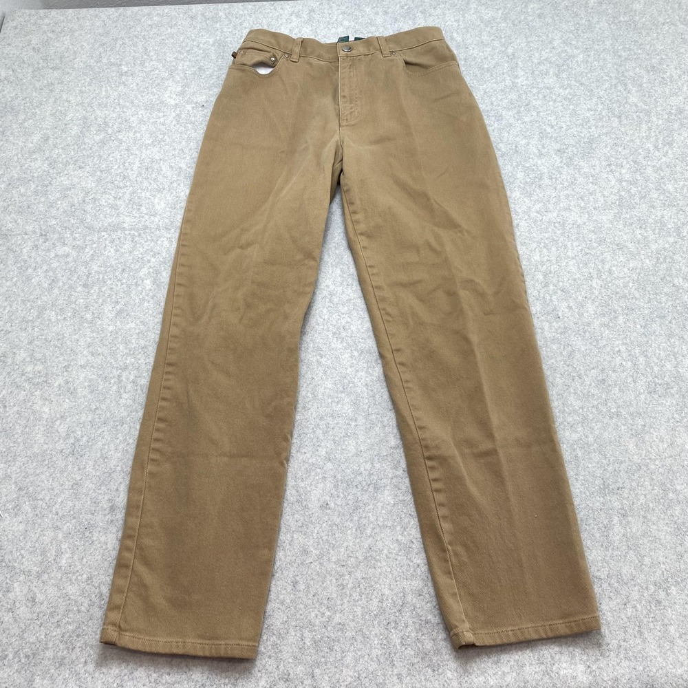 Lauren Jeans Co Ralph Lauren Womens 8 Jeans (28x29) Beige High Rise Straight